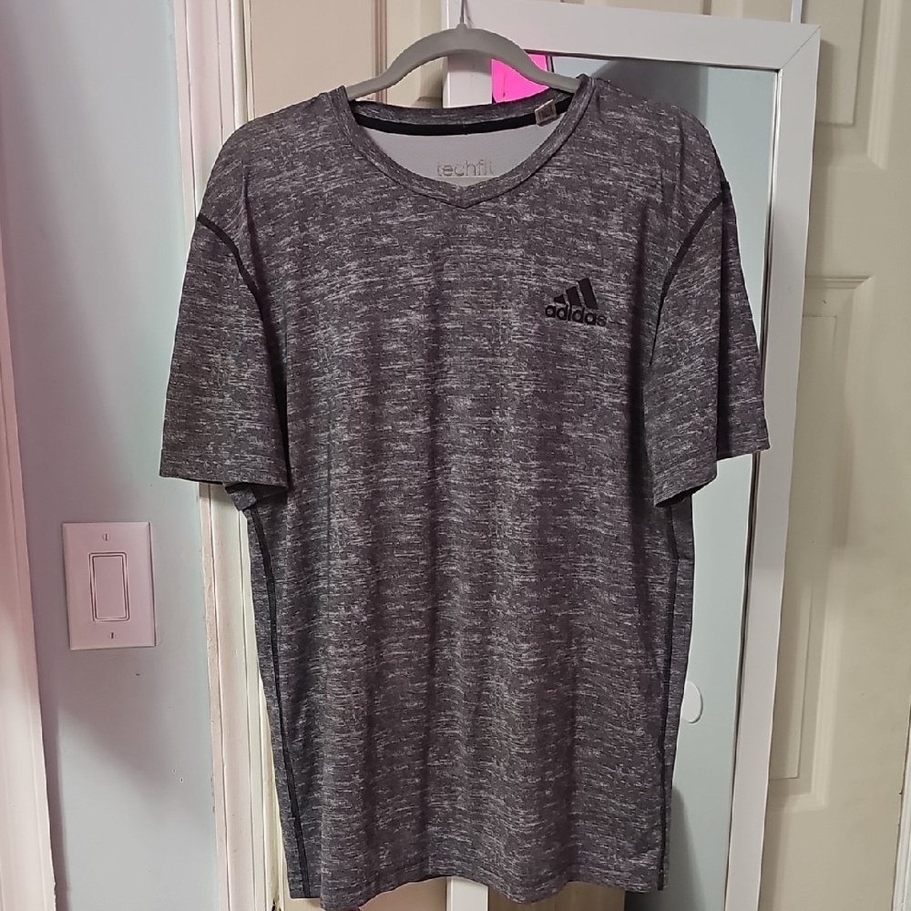 Adidas Men's Heathered Gray Tee